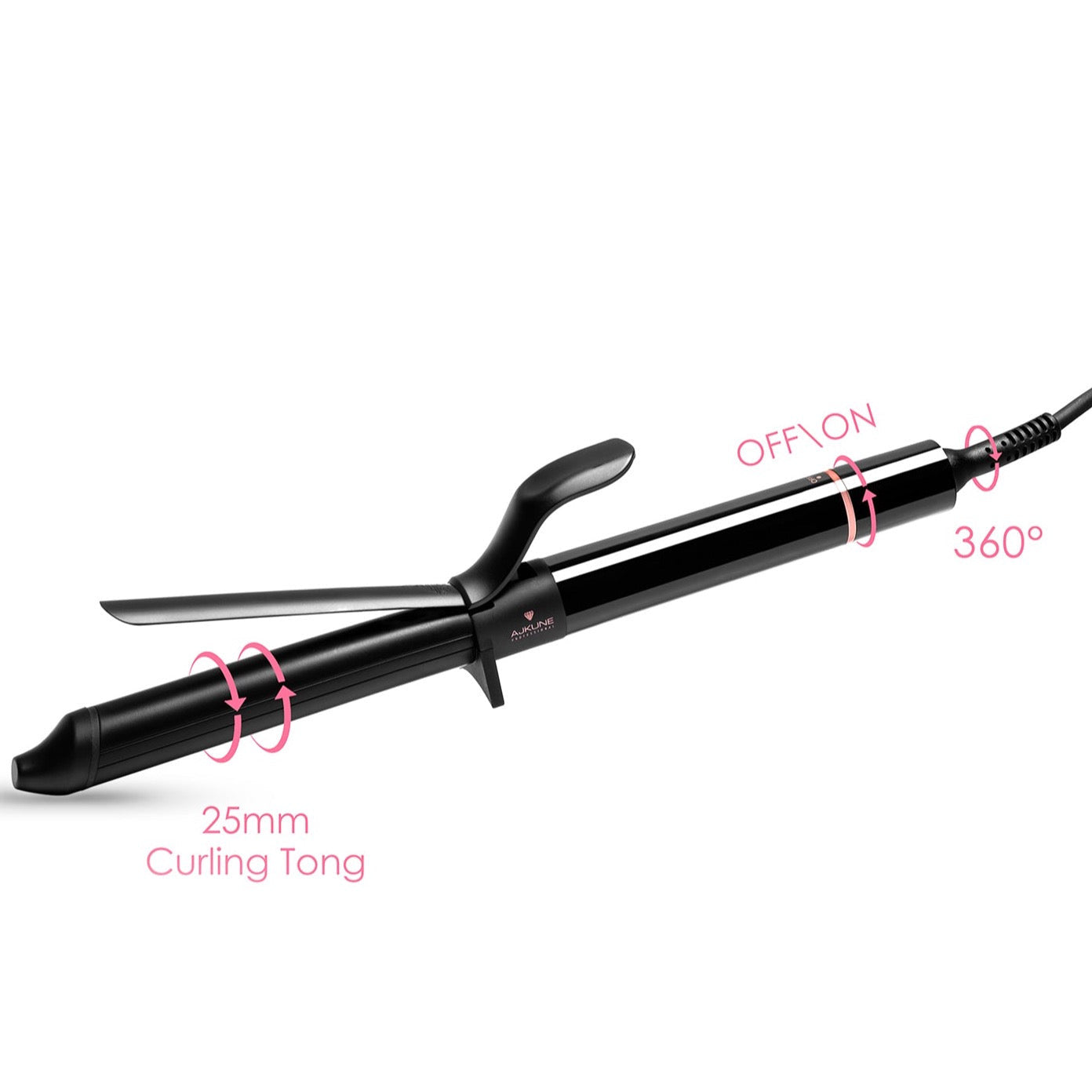 Glätteisen plus Lockenstab Limited Edition Ajkune Professional Infrarot Dampf-Eisen-Keramik Glätteisen